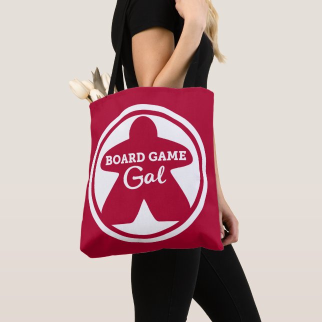 Board Game Gal White Frame Tote Bag (Close Up)