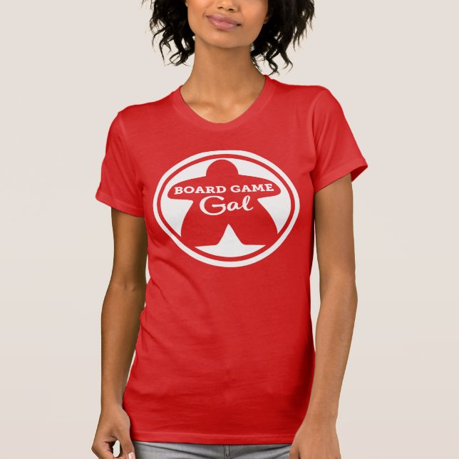 Board Game Gal White Frame Womens Shirt (Front)