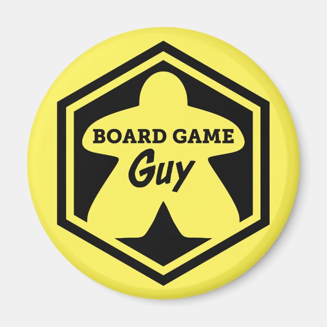 Board Game Guy Black Frame Magnet (Front)