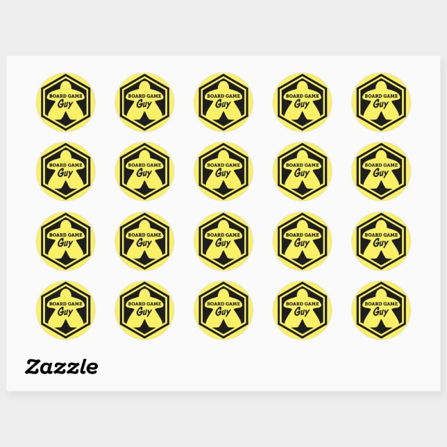 Board Game Guy Black Frame Stickers (Sheet)