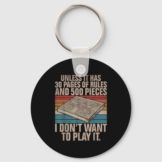Board Game Joke Funny Board Game  Key Ring (Front)