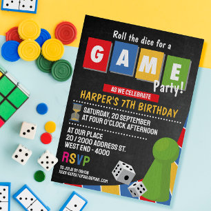 Board Game Party Invitation 