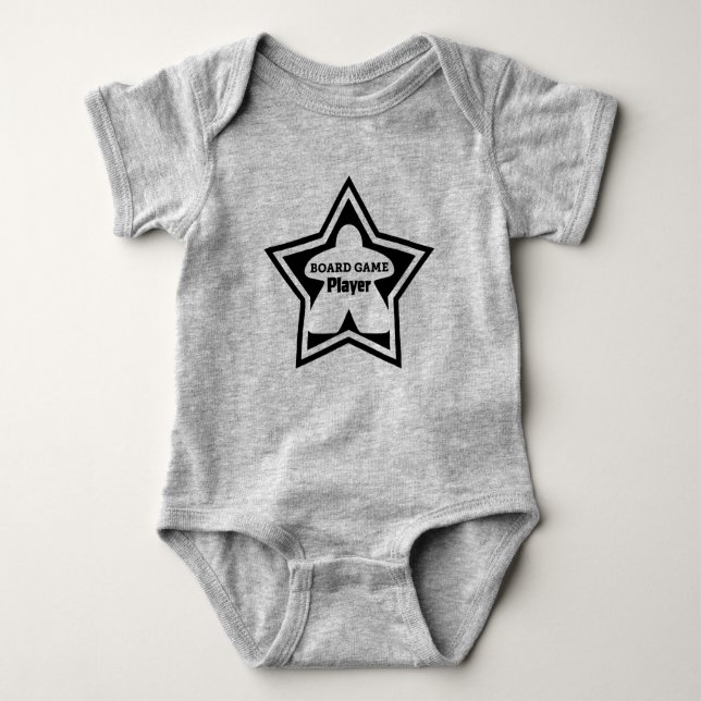 Board Game Player Black Frame Baby Shirt (Front)
