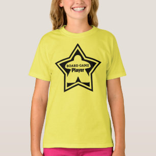 Board Game Player Black Frame Girls Shirt