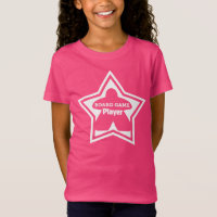Board Game Player White Frame Girls Shirt