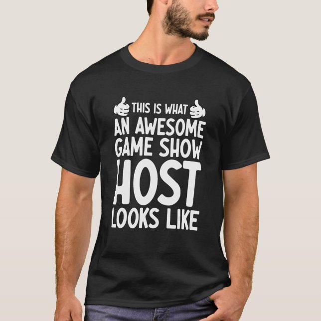Board Game  Trivia Game Night  Game Show Host T-Shirt (Front)
