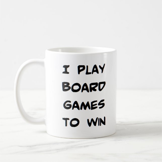 board game winner coffee mug (Left)