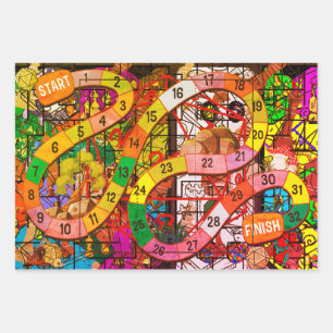 Board Game Wrapping Paper Sheet
