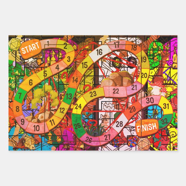 Board Game Wrapping Paper Sheet (Front)