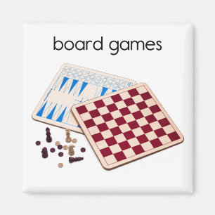 Board Games Refrigerator Magnet