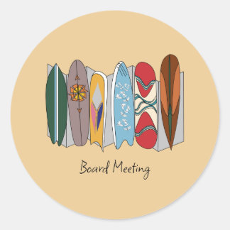 Board Meeting Classic Round Sticker
