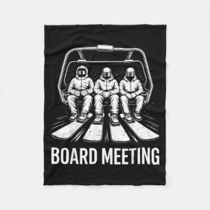 Board Meeting Snowboarders Skiing Enthusiasts Wint Fleece Blanket