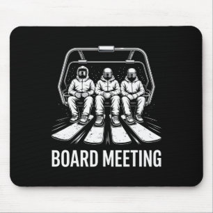 Board Meeting Snowboarders Skiing Enthusiasts Wint Mouse Mat