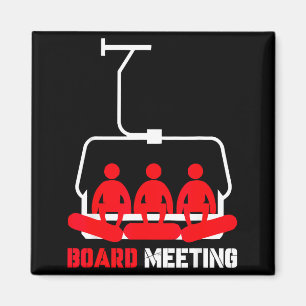 Board meeting snowboarding holiday skiing magnet