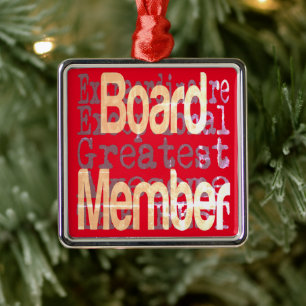 Board Member Extraordinaire Metal Tree Decoration
