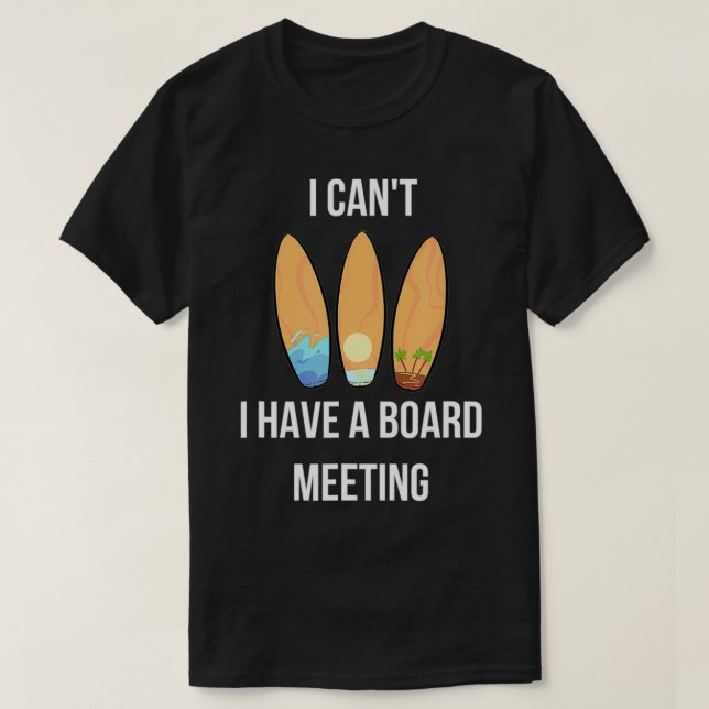 Board Surf Meeting Surfer and Swimmer T-Shirt (Design Front)