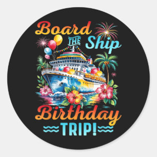 Board The Ship A Family Trip 2026 Group Matching Classic Round Sticker