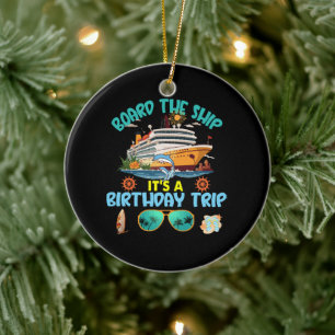Board The Ship It s A Birthday Trip Ceramic Tree Decoration