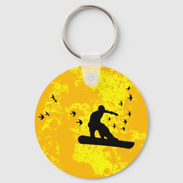 board with birds. key ring (Front)