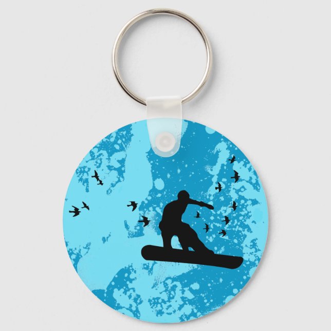 board with birds. key ring (Front)