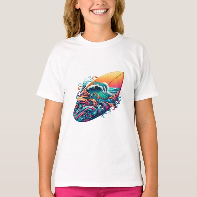board with waves T-Shirt (Front)