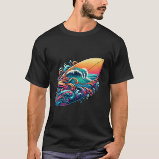 board with waves T-Shirt