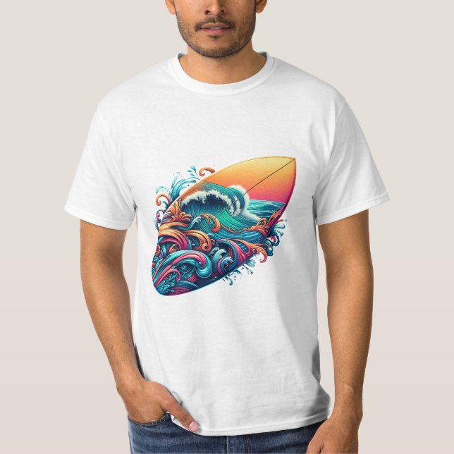 board with waves T-Shirt (Front)