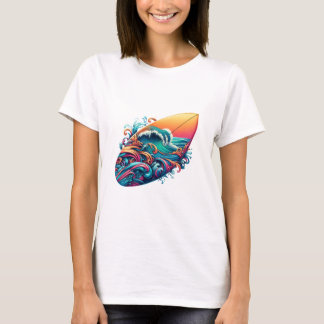 board with waves T-Shirt