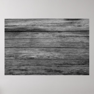 Board wood gray grain texture poster