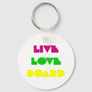 BoardChick Live Love Board Key Ring