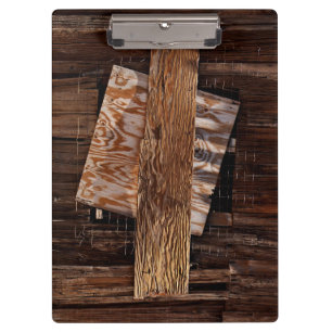 Boarded Up Old Wooden House Window Clipboard