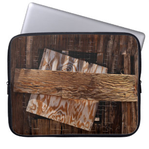 Boarded Up Old Wooden House Window Laptop Sleeve