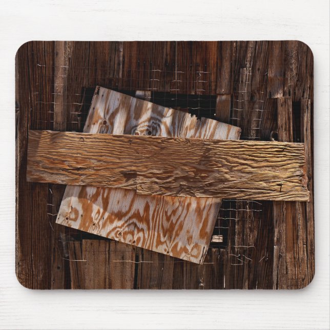 Boarded Up Old Wooden House Window Mouse Mat (Front)