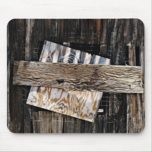 Boarded Up Old Wooden House Window Mouse Mat