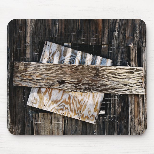 Boarded Up Old Wooden House Window Mouse Mat (Front)