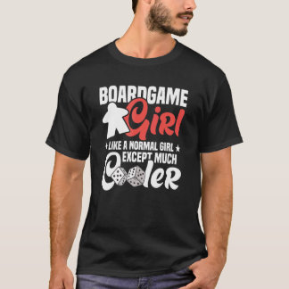 Boardgame girl board game board gamer tabletop T-Shirt