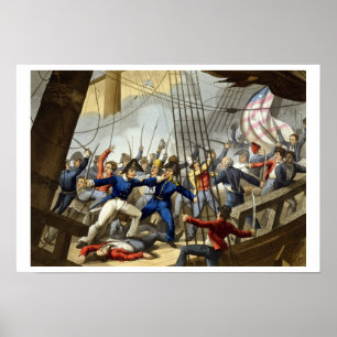 Boarding and Taking the American Ship 'Chesapeake' Poster