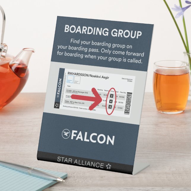 Boarding group sign (In SItu)