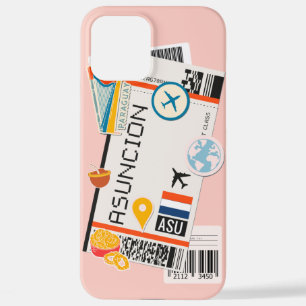 BOARDING PASS ASUNCION PARAGUAY iPhone 12 PRO MAX CASE