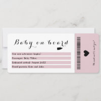 Boarding Pass Baby On Board Travel Pregnancy