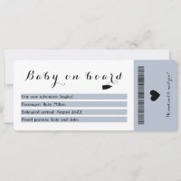 Boarding Pass Baby On Board Travel Pregnancy
