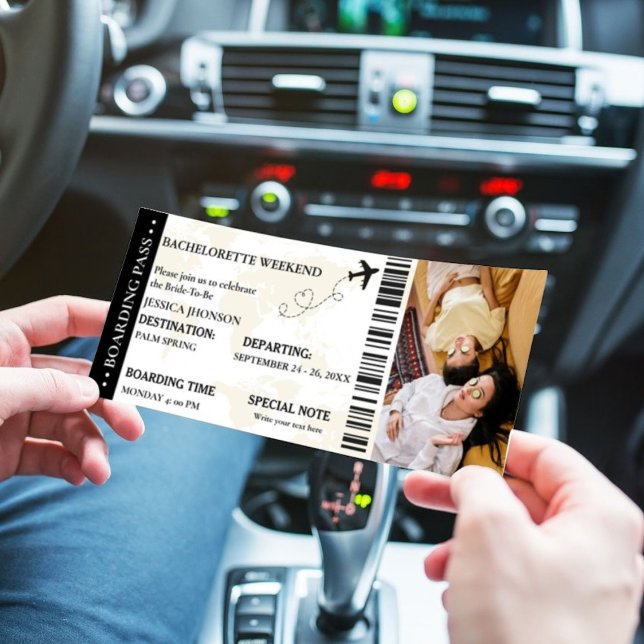 Boarding pass Bachelorette weekend ticket party  Invitation (Creator Uploaded)