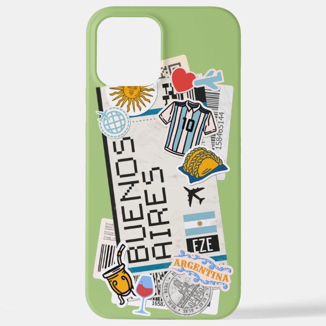 BOARDING PASS BUENO AIRES ARGENTINA iPhone CASE (Back)