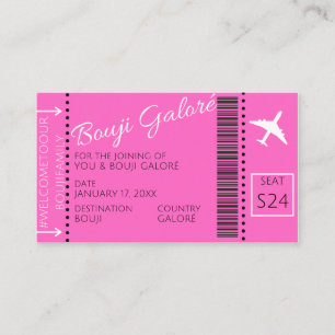 Boarding pass business cards