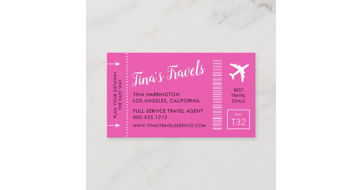 Boarding Pass business cards | Zazzle