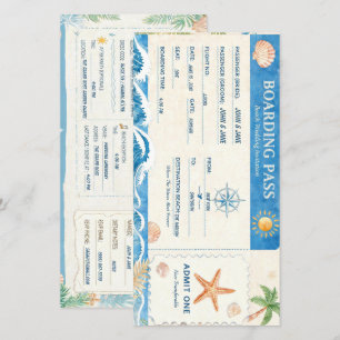 Boarding Pass Destination Wedding Invitation