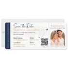 Boarding Pass Destination Wedding QR code