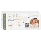 Boarding Pass Destination Wedding QR code