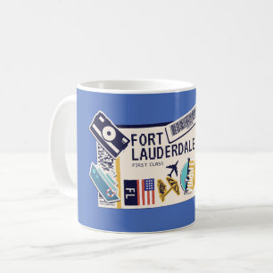 BOARDING PASS FORT LAUDERDALE FLORIDA USA COFFEE MUG