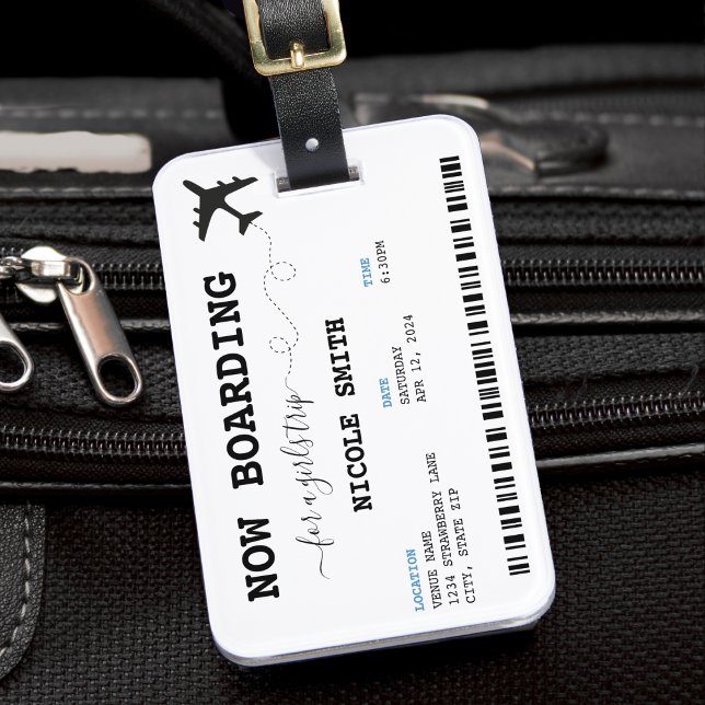 Boarding Pass Girls Trip Family Vacation Luggage Tag (Boarding Pass Girls Trip Family Vacation Luggage Tag)